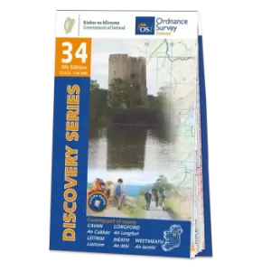 Image of Map of County Cavan,Longford, Leitrim, Meath and Westmeath: OSI Discovery 34