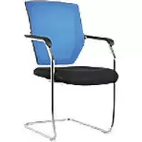 image of Nautilus Designs Cantilever Chair Bcm/K512V/Bl Non Height Adjustable Blue Chrome