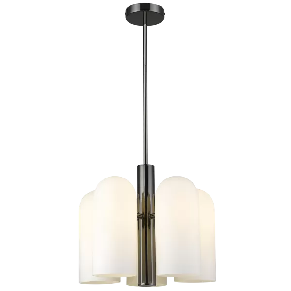 image of Seoul 5 Light Pendant Ceiling Light Black, E27