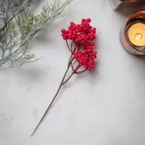 Image of Pack of 5 Red Winter Berry Spray Red
