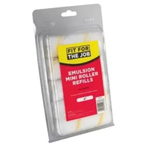 image of Fit For The Job (FRRE004) FFJ 4" Mini Emulsion Roller Refills Pack of 10