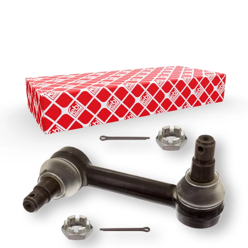 Image of FEBI BILSTEIN 46145 Anti-roll bar link Rear Axle Right, with crown nut Link Stabiliser (3229)