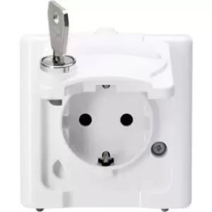 image of Kopp 103402000 1 Piece Wet room switch product range Complete PG socket (lockable) BlueElectric Arctic white