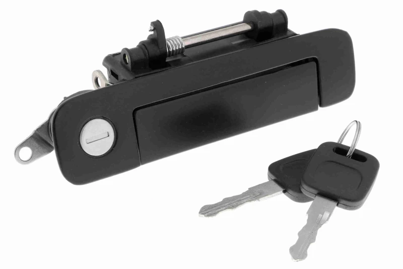 Image of VAICO V10-6159 Door Handle Right Front, black, with key, Original VAICO Quality Door Handle (1373)