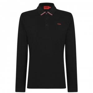 Hugo Boss Long Sleeve Polo Shirt Black Size L Men