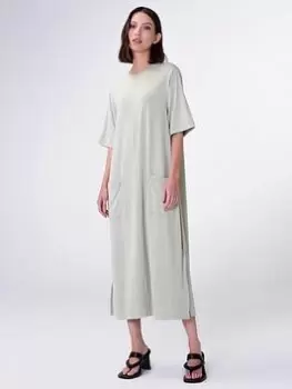 image of Aligne Fen Ladder Stitch T-Shirt Dress - Wasabi