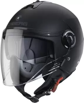 Image of Caberg Riviera V4 Mat Jet Helmet, black, Size L, black, Size L