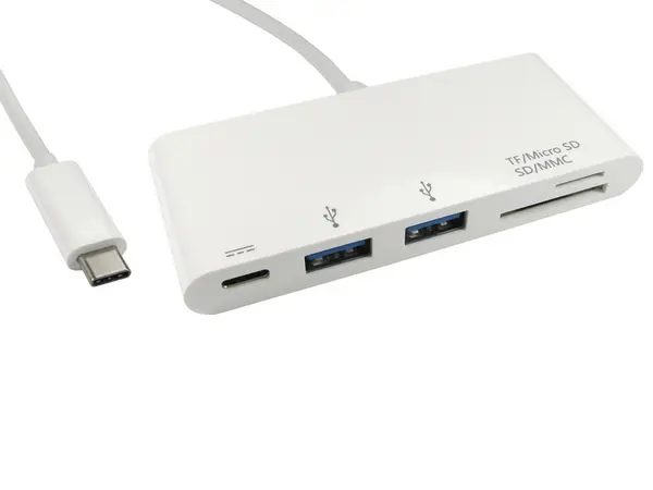 image of CCL Choice Leaded USB Type C to 2 Port USB Hub & Card Reader with PD