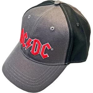 Image of AC/DC - Red Logo Unisex Baseball Cap - Grey/Black