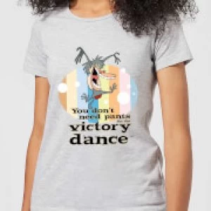 Image of I Am Weasel You Don't Need Pants For The Victory Dance Womens T-Shirt - Grey - 3XL