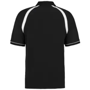 Image of Kustom Kit Oak Hill Mens Short Sleeve Polo Shirt (L) (Black/White)