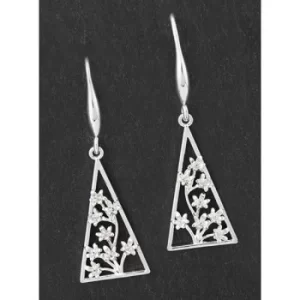 Image of Botanical Silver Plated Modern Agapanthus Earrings