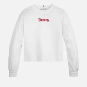 Image of Tommy Hilfiger Girls Timeless Tommy T-Shirt - Ancient White - 8 Years