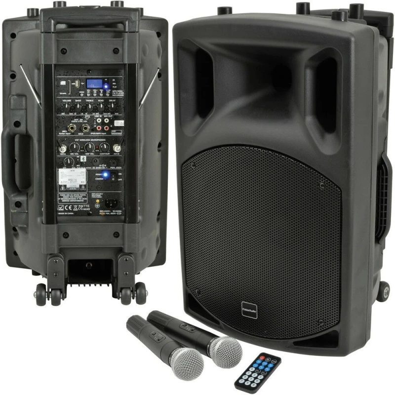 Image of Loops 200W 12" Outdoor Portable PA Kit Bluetooth Wireless Speaker Microphone Battery Multi unisex