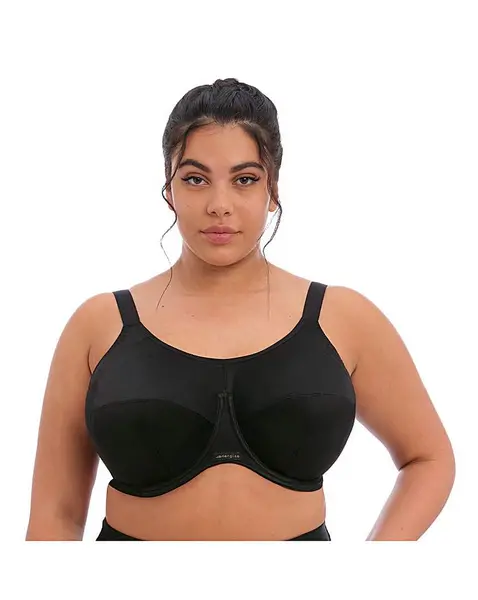 Image of Elomi Energise Wired Sport Bra Black Female 40F GU24816