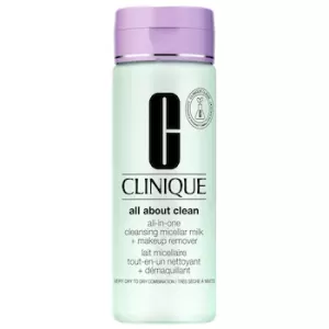 Image of Clinique Cleansers and Makeup Removers All About Clean All-in-One Cleansing Micellar Milk + Makeup Remover Very Dry to Dry Combination 200ml