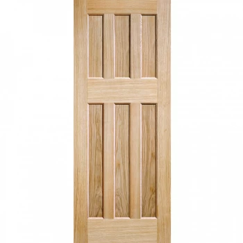 Image of LPD DX 1960s Panel Unfinished Oak Internal Door - 1981mm x 711mm (78 inch x 28 inch)