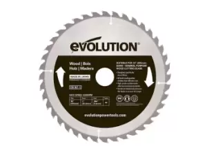 Image of Evolution GW255TCT-40 40T 255mm Wood Circular Saw Blade