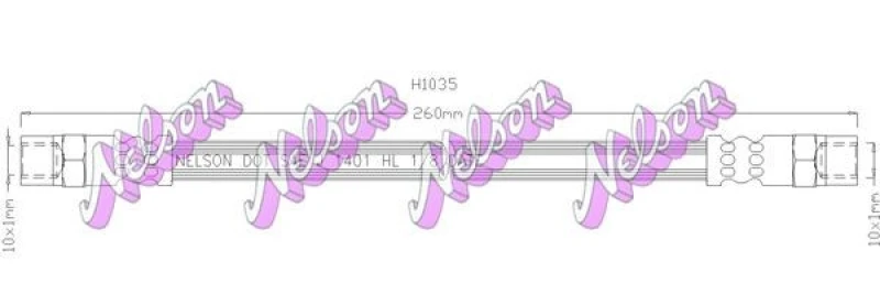 Image of Brake hose KAWE H1035