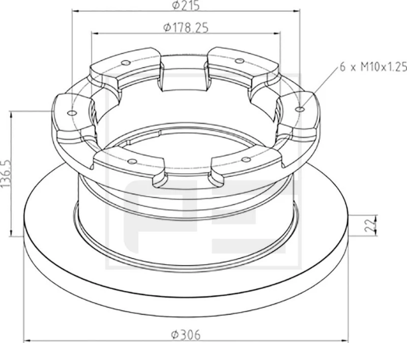 Image of PETERS ENNEPETAL 026.671-10A Brake disc Front Axle, Solid Brake Disc (82)