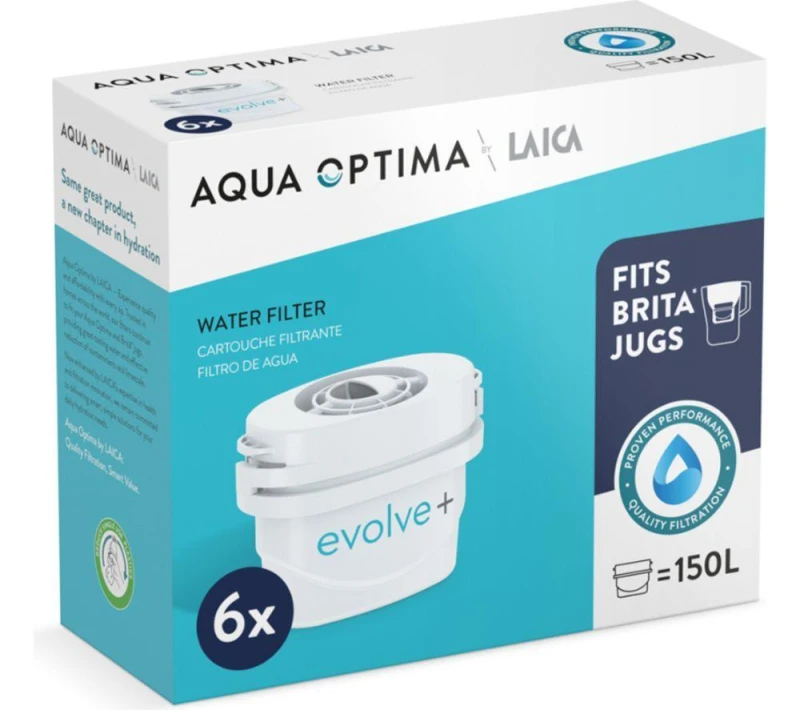 Image of AQUA OPTIMA Aurora Evolve Water Filter Cartridge - 6 Months Pack, White 5060090243867