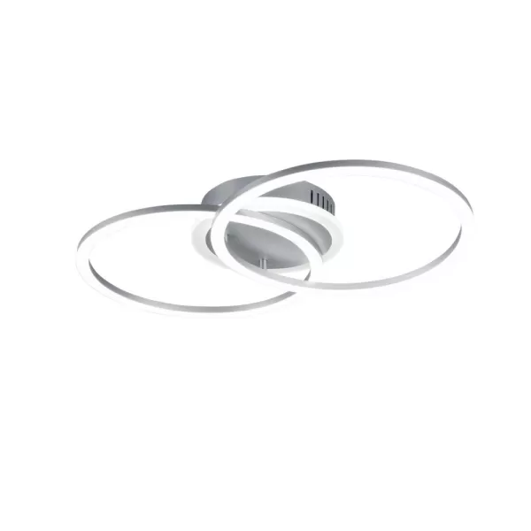 Image of Venida Modern 50cm LED Round Semi Flush Light Titanium 3000K