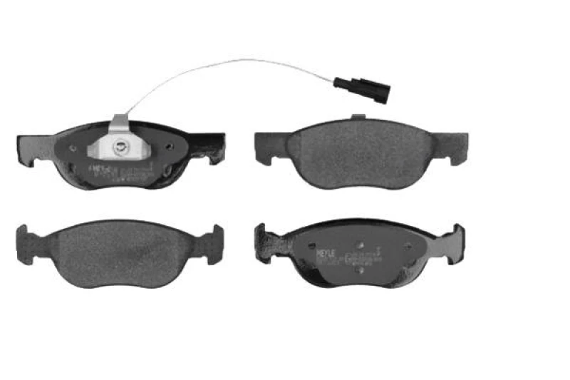 Image of MEYLE 025 219 2717/W Brake pad set Front Axle, incl. wear warning contact, Original Quality, with anti-squeak plate Brake Pad Set,disc brake (402)
