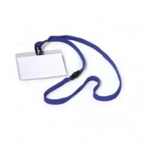 Image of Durable Visitor NAME BADGE 60x90mm with 10mm Textile Necklace Dark