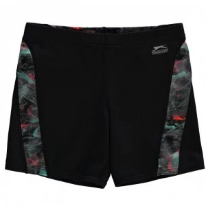 image of Slazenger Curve Panel Jammers Swim Shorts Junior - Black/multi