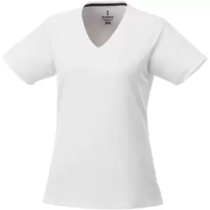 Elevate Womens/Ladies Amery Short Sleeve Cool Fit V-Neck T Shirt (XL) (White)