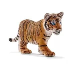 image of SCHLEICH Wild Life Siberian Tiger Cub Toy Figure, 3 to 8 Years (14730)