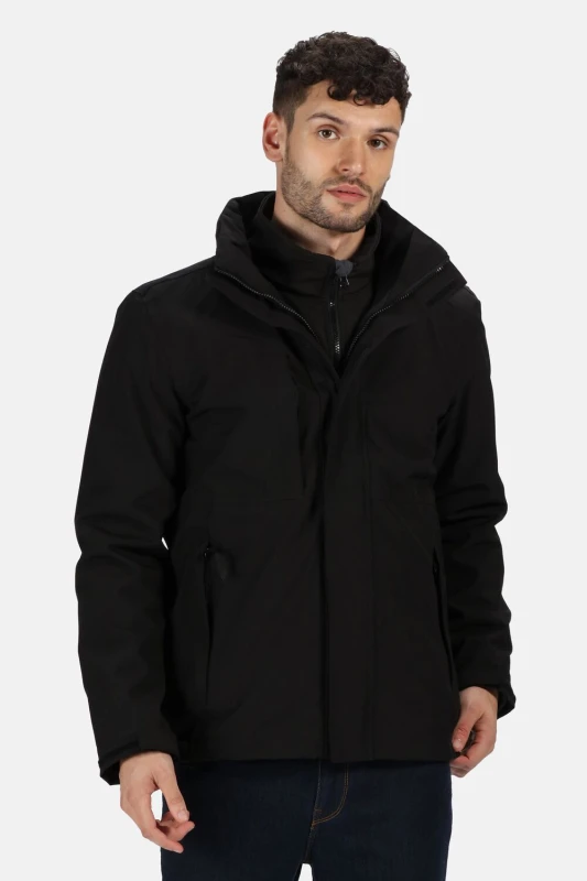 Image of Regatta Regatta Men 'Kingsley' Waterproof 3 in 1 Jacket in Jet Black Size: Medium Jet Black M Male 5020436469030