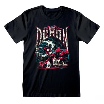Image of 101 Dalmations - Speed Demon Unisex Large T-Shirt - Black