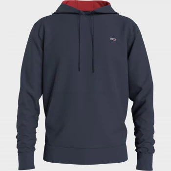 Image of Tommy Jeans Mens Essential Script Hoodie - Twilight Navy - L