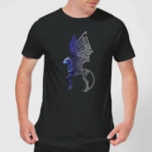 Image of Fantastic Beasts Tribal Thestral Mens T-Shirt - Black