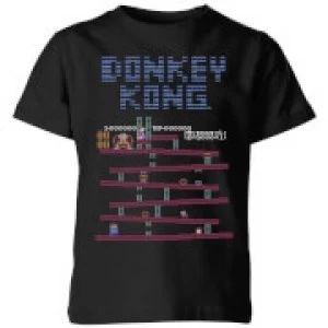 image of Nintendo Donkey Kong Retro Kid's T-Shirt - Black - 11-12 Years