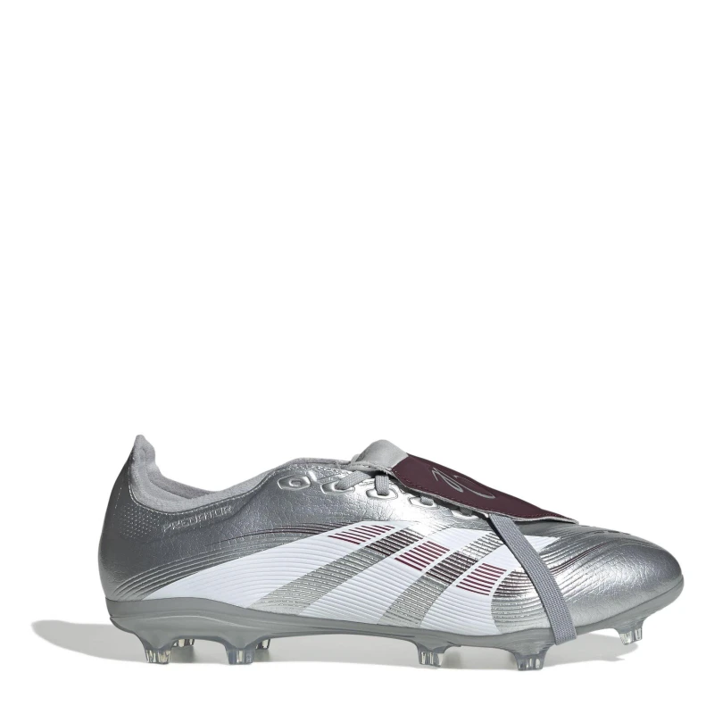 Image of adidas Unisex Adults Predator League Fold Over Tongue Firm Ground Football Boots Silver Met unisex 6 (39.3)