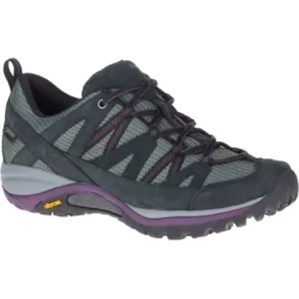 image of Merrell Siren Sport 3 Gore Tex Black Purple Waterproof Walking Shoes Womens GTX Hiking Trainers - UK 7 Black female PS3154BBB7