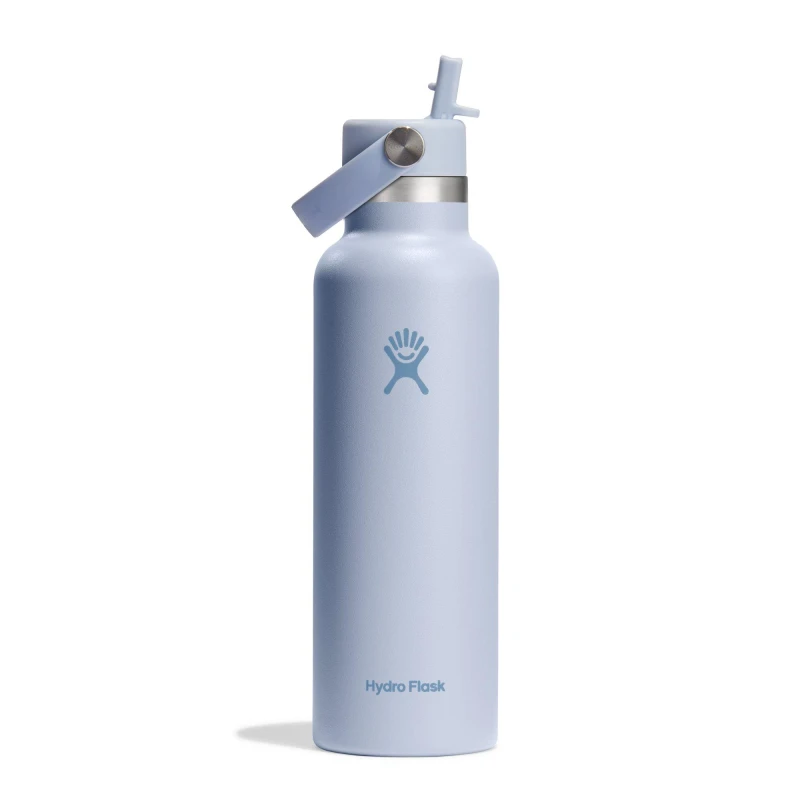 Image of Hydro Flask Standard Mouth Water Bottle 621 ml (21 oz) with Flex Straw Cap Surf unisex One Size