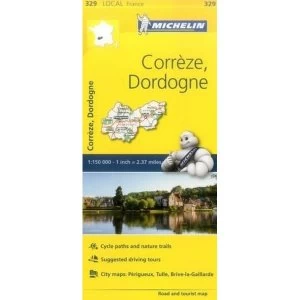 image of Correze, Dordogne - Michelin Local Map 329 Map Sheet map 2016