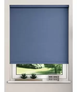 image of Thermal Blackout Roller Blinds 175cm Drop x Width 75cm Navy