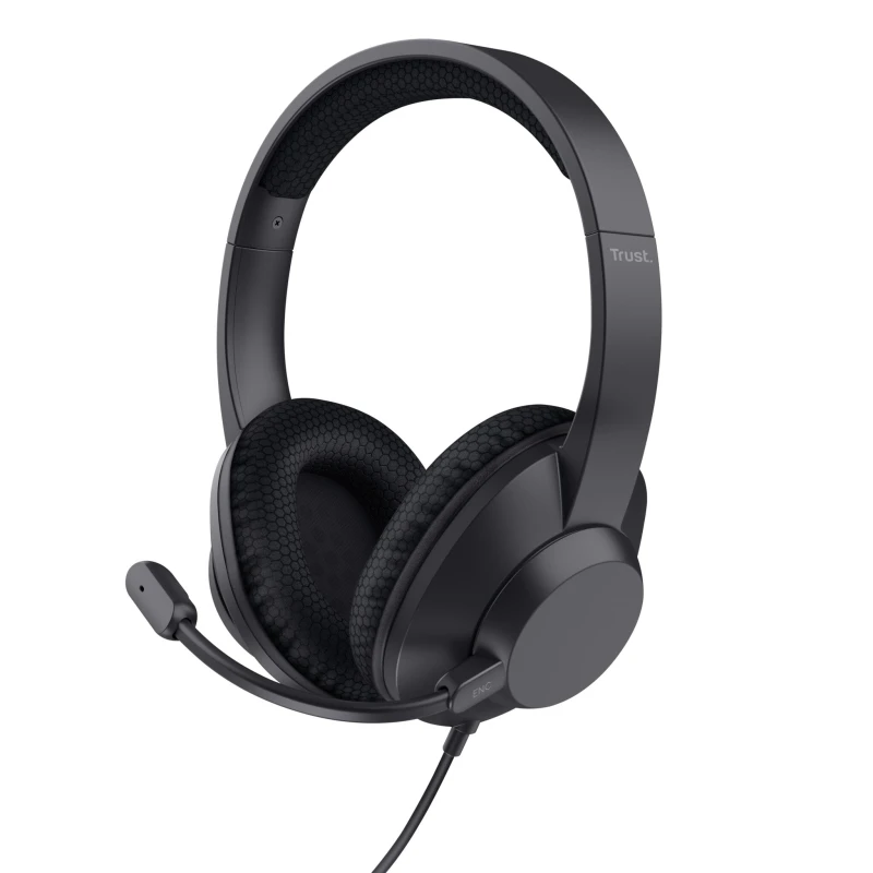 Image of Trust Trust Ayda Max Headset Wired Head-band Calls/Music USB Type-C / USB Type-A Black 25462