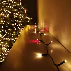 Image of 720 LED 57.5m Premier SupaBrights Indoor Outdoor Christmas Multi Function Mains Operated String Lights with Timer in Red & Vintage Gold