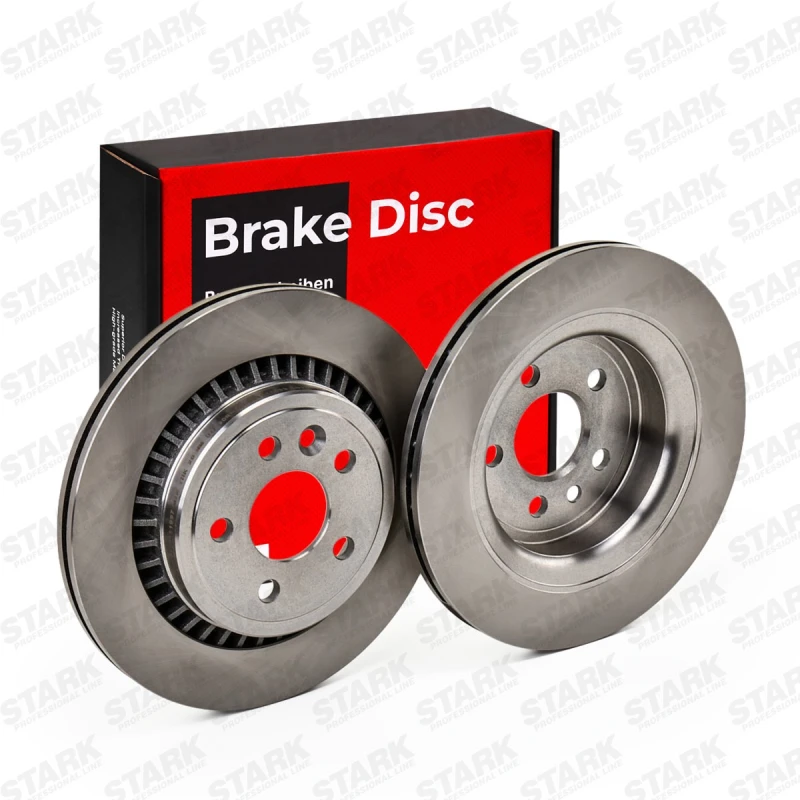 Image of STARK SKBD-0022419 Brake disc Rear Axle, Vented, Cast Iron, Uncoated, Untreated, without bolts/screws Cast Iron Brake Disc (82)