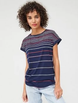 Image of Oasis Louis Rainbow T-Shirt - Blue/Multi Blue, Size S, Women