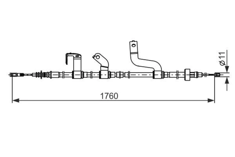 Image of Handbrake cable Bosch 1 987 482 842