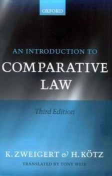 Image of An Introduction to Comparative Law by Konrad Zweigert Book