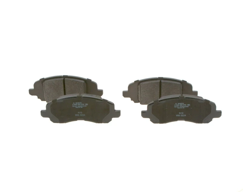 Image of Bosch 0 986 494 575 Brake pad set with acoustic wear warning, with anti-squeak plate Low-Metallic Brake Pad Set,disc brake (402)