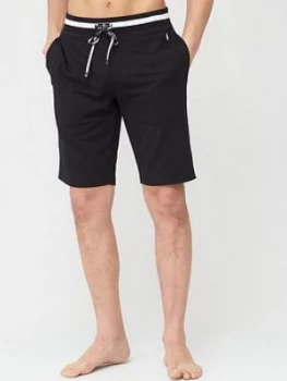 image of Polo Ralph Lauren Contrast Waistband Lounge Shorts - Polo Black