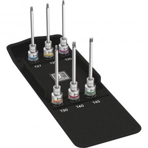Image of Wera 6 Piece 8767C 1/2 Drive Torx HF Zyklop Socket Set 1/2"